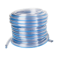 Pulsatieslang PVC dubbel 7mm x 13,5mm blauwe streep