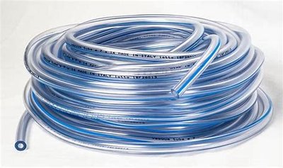 Pulsatieslang PVC enkel 7mm x 14mm blauwe streep